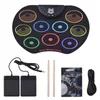 Drums Percussion Color Rolado à mão Drum 7 Timbres padrão 9 Músicas de demonstração Música Sense Cultivo Crianças Kit Educacional Kit Toys de instrumentos