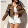 Womens Jackets Stylish simplicity Demin Women Stand Pocket Jean Coats Boyfriend Fashion Street Tops Outerwear Short Denim Jacket 231110