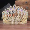 Fasce per capelli Cristallo Barocco Tiara Corone Rhinesotne Queen Diadema da sposa Donne Spettacolo Prom Copricapo Accessori per capelli da sposa 231102