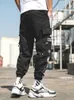 Men's Pants PFNW Men's Cargo Pants Techwear Functional Wind Contrast Color Elastic Waist Splicing High Street Streetwear Trousers Man Z0410