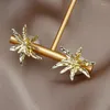Orecchini a bottone UILZ Irregolare Colore oro Grande fiore per le donne Temperamento Bianco Imitazione Orecchino di perla Gioielli indossabili quotidianamente