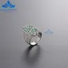 Diseño personalizado Hip Hop forma de dólar Gree y D-Vvs Moissanite anillo de diamante anillos de joyería de moda