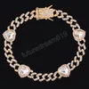 Fashion Bling Crystal Heart Tornozela para mulheres Iced Out Chain Torthle Bracelet Party Party Festy Feminino Jóias de Casamento Presente