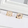 Cluster Anelli Strati Rotondi Blu Bianco Perline di pietra Moda a forma di diametro interno 1,7 cm Colore oro Brincos Pendientes Gioielli per le donne