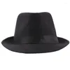 Berretti Primavera Estate Retro Cappelli da uomo Fedora Top Jazz Plaid Bombetta per adulti Versione classica Chapeau For Men Hat