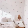 Wall Stickers Pink cherry blossom wall stickers decorate girls' rooms Bohemian white watercolor flower wall stickers Home decoration stickers 230410