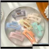 Haarclips Barrettes sieraden mode Recryl Claw Hairpin Simple Candy Color Girls Crab klemmen voor vrouwelijke accessoires Drop Deli Dhxan