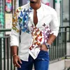 Camisas casuais masculinas Spring Men Shirts Bagggy Parrot Butterfly Printe