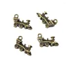 Breloques 40 pièces/lot 12 18 6MM, pendentif de Locomotive en alliage de Zinc plaqué Bronze Antique, résultats de Bracelet de collier à faire soi-même