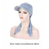 Ball Caps Soft Headscarf Sunscreen Women Head Wrap Turban Hat Muslim Hijab