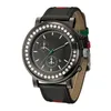 Modeklockor Kvinnor Män Big Dial Style Leather Strap Quartz Wrist Watch 13278m