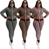 Kvinnors spårningsdräkter 2023 Autumn/Winter New Fashion Leisure Sports Print Women's Two Piece Set Designer Brand Women's Set