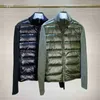 Parka da uomo in piumino 2021 giacche moda invernale lana lavorata a maglia 90% anatra bianca imbottitura patchwork cardigan con cerniera uomo cappotti autunnali