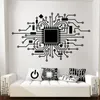 Adesivos de parede Placa de circuito papel de parede TI Computador CPU Chip Game Technology Company Decoração do escritório Art Vinyl Decal de vinil B2 230410