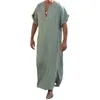メンズカジュアルシャツメンズアラビアロングローブサウジアラビアジュバジュバトーベカフタン中東イスラム服イスラム教徒ファッションアラブA301p