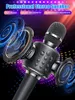 Microphones Microphone karaoké Bluetooth micro sans fil Machine à chanter Portable avec duo SingRecordPlayReverb AdultKid cadeau pour la maison KTV 231109