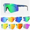 Okulary Outdoor Oversizezowane okulary przeciwsłoneczne Viper Mirrored czerwona soczewka TR90 RAMA UV400 Ochrona mężczyzn Kolarstwo 231109