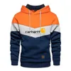 8ern 2023 Automne Hiver Sweats à capuche pour hommes et femmes Marque de rue nord-américaine Carharthoodie Nouveau pull bloc de couleurs Kahart Manteau de produit imprimé