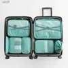 Diaper Bags 7pcs Maternity Diaper Bag Men Travel Bags Sets Waterproof Packing Cube Clothing Sorting Organizer Women Travel Luggage Bag SetL231110