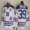 2010 Team USA Hockey Jerseys 9 Zach Parise 88 Patrick Kane 81 Phil Kessel 28 Brian Rafalski 39 Miller 15 Langenbrunner Sticthed Blue White Alternate Vintage