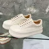 2023 جودة أعلى جودة الأحذية المصممة أحذية رياضية غير رسمية المدربين Canvas Sneaker منصة Solid Flat