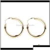 Hoop Huggie Hie Classic Punk Style Dikke Earring For Women Girls Sier Gold Plating Hiphop Geometrische oorbellen Fashion sieraden WH Dr DHVFD