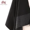 Sciarpe Cashmere Mantelle invernali Poncho Donna Sciarpa da donna a contrasto di colore Retro Sciarpa scialle multiuso femminile Cappotti Giacche 231108