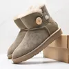 Designer Snowboots Australië Mini Platform Boot Dames Tazz Tasman Slippers Klassieke instapper Suede Winter Wol Warme laarsjes Bont Schapenhuid Schoenen Enkellaarsjes