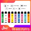 Neue Original-Einweg-E-Zigarette jec Einweg mit 2 ml 600 Puffs 9 Fruchtaromen im heiß verkauften Original 600 Einweg-Vape-POD-Ausrüstung Puff 800 Vapes 500