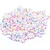 Feestspellen Knutselen 100 stuks Regenboog rubberen bandaccessoires Handleiding Diy Witte Letterkralen Acryl Educatief speelgoed voor kinderen 0,6 cm Loom 231109