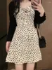 Werkjurken Sets Dames Slim Cropped Eenvoudige jassen Bloemen Spaghetti Zoet Mini Vintage Elegant Koreaanse stijl Jong Casual