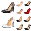 2024 Femmes Designer Luxurys Talons Femmes Robe Chaussures So Kate Talon Haut En Cuir Verni Gradient Mode Rond Bouts Pointus Pompes Mocassins En Caoutchouc taille 35-44