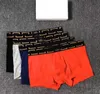 Mode Unterwäsche Männer Prue Baumwolle Marke Unterhosen Männer Höschen Atmungsaktive Boxershorts mit 6 Farbspitzen Schwarz Rot Weiß Blau Grau Dunkelgrau 3 Stück-Box