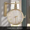 Wall Clocks Modern Double-sided Clock Large Metal Mechanism Home Living Room Silent Nordic Decor Saat Gift FZ333