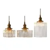 Lampes suspendues lustre en verre rétro abat-jour minimaliste luminaire durable lampe suspendue pour entrée ferme boutique salle de bain