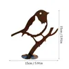 Trädgårdsdekorationer 1st Metal Birds Form Art Silhouette Decoration Exquisite Iron Stake Tree Ornament för hemmans innergård