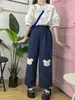 Women's Pants s HOUZHOU Japanese Kawaii Harajuku Wide Leg Pant Cute Bear Vintage Soft Girl Preppy Style Loose Thin Trouser Autumn Fashion 230410