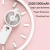 New Portable Mini Spray Mist Fan With LCD Display 5 Gear Foldable Fan USB Rechargeable Wireless Fan Outdoor Air Conditioner