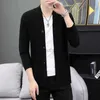 Ponts-pulls masculins au printemps Automne Pop Men's Brand Fashion Business Cound Counter Color V-Neck Tricoted Cardigan Pull Cardigan Mentes Mentes / S-3XL ZLN231110