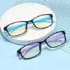 Lunettes de soleil rétro résine lentille bleu lumière preuve lunettes de lecture femmes hommes TR90 carré hyperopie lunettes prescription 0 1.0 1.5 à 4.0