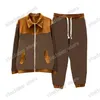 22SS MENS TRACKSUITS Golden Velvet Fabric Sticking Double Embroidery Streetwear Windbreaker Tracksuit Brown XinxinBuy M-2XL265B