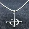 Pendentif Colliers HNSP Punk Ghost Rock Band Collier en acier inoxydable pour hommes femmes bijoux gothiques