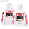 Moletons masculinos Moletons Filme Scarface Tony Montana Gráfico Hoodie Homens Mulheres Casual Vintage Hip Hop Punk Hoodies Masculino Moda Rock Moletom Oversized Q231110