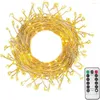 Strings 12M 400 LED Fairy Cluster Firecracker Lights Garland USB With Remote Waterproof Tiny Vine Light For Wedding Party Decor