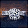 Band Rings Nice Diamond Ring For Men Women Love Couple Valentine S Day Gift Alloy Plated Sier Rhinestone Moissanite Mens Wed Dhgarden Dhgew