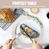 Table Mats Woven Round Mat With Heat-Resistant Non-Slip Placemats Washable Resistant Kitchen Decor Tableware Bowl Coffee Pads