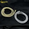 New Design Fine Sterling Sier Bracelet Iced Out Hip Hop Jewelry Vvs Moissanite Tennis Chain Necklace