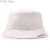 Breda randen hattar hink hattar fällbara fiske mössa fiskare utomhusjakt cool unisex järn ring hink hatt sommar höst mode fasta färg sol hatt yd105 yq231110