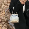 Sacs de soirée Mode Perle Sacs à main pour femmes 2023 Bow Cuir Petit sac carré Mignon Design élégant Bandoulière Femme