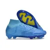 Buty piłki nożnej Mercurial Superfly IX Elite FG Cleats High Kids Football Boots Scarpe Calcio